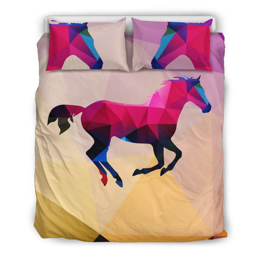 Horse Design Colorful Duvet Cover Bedding Set