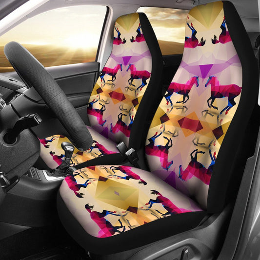 Horse Design Colorful Universal Fit Car Seat Covers