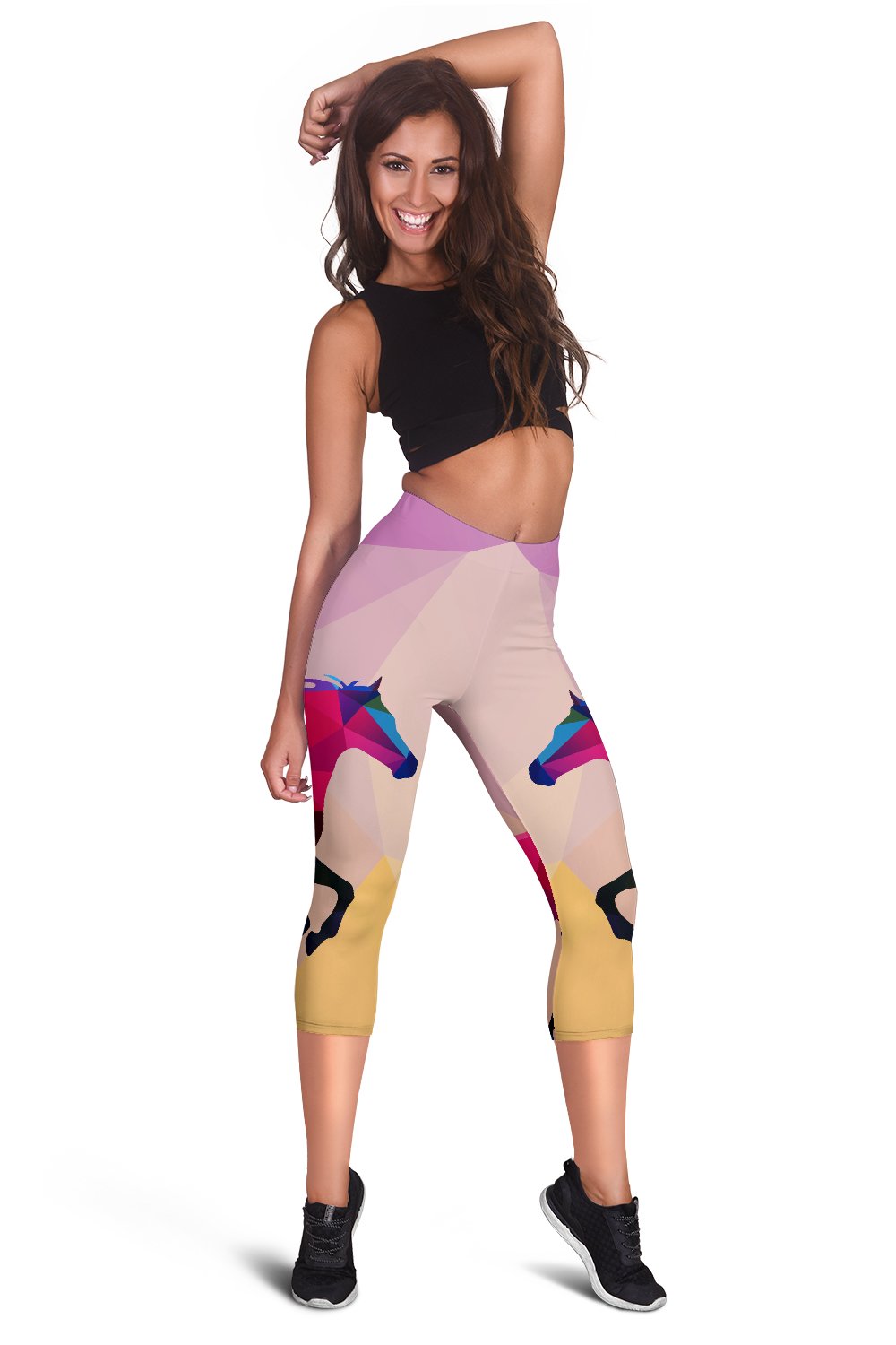 Horse Design Colorful Women Capris