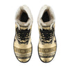 Horse Pattern Print Faux Fur Leather Boots