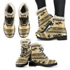 Horse Pattern Print Faux Fur Leather Boots