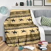 Horse Pattern Print Fleece Blanket