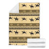 Horse Pattern Print Fleece Blanket