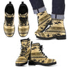 Horse Pattern Print Men Leather Boots