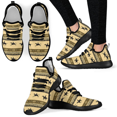 Horse Pattern Print Mesh Knit Sneakers Shoes