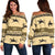 Horse Pattern Print Off Shoulder Sweatshirt