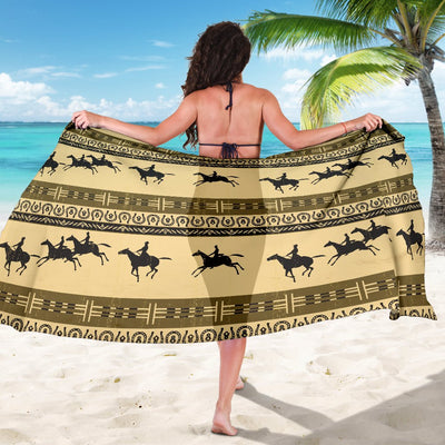 Horse Pattern Print Sarong Pareo Wrap