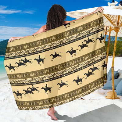 Horse Pattern Print Sarong Pareo Wrap