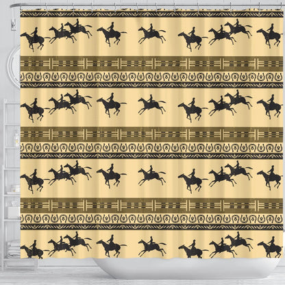 Horse Pattern Prnt Shower Curtain