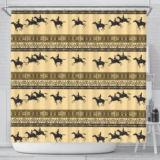 Horse Pattern Prnt Shower Curtain
