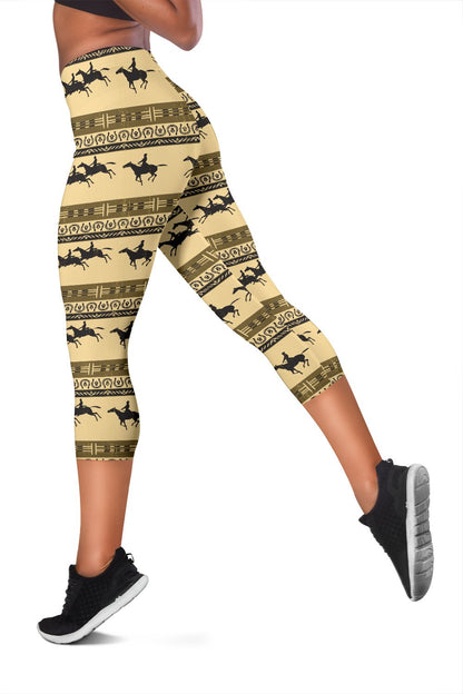 Horse Pattern Print Women Capris