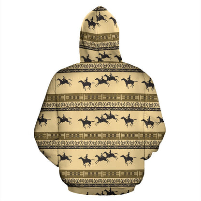Horse Pattern Prnt All Over Print Hoodie