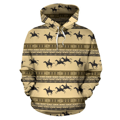 Horse Pattern Prnt All Over Print Hoodie