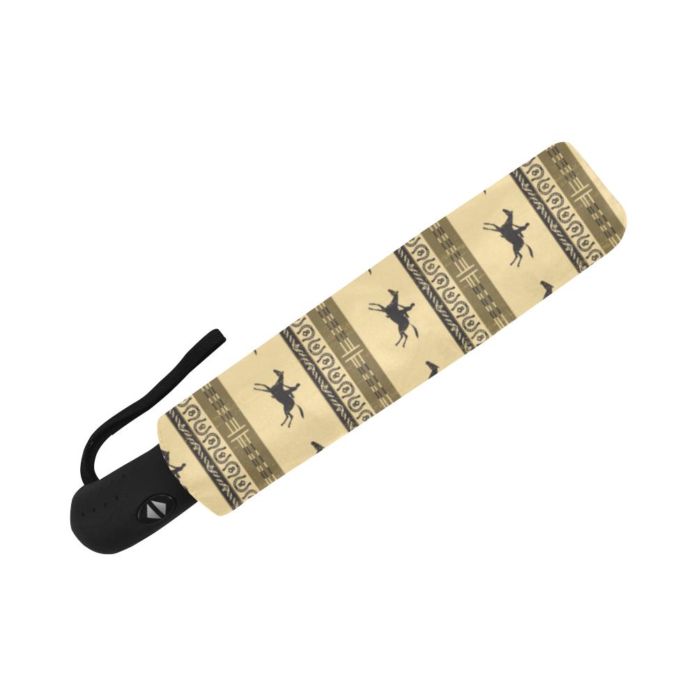 Horse Pattern Prnt Automatic Foldable Umbrella
