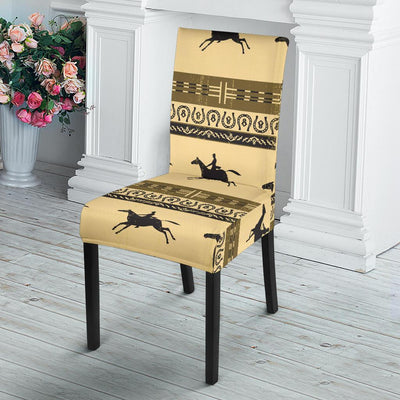 Horse Pattern Prnt Dining Chair Slipcover-JORJUNE.COM