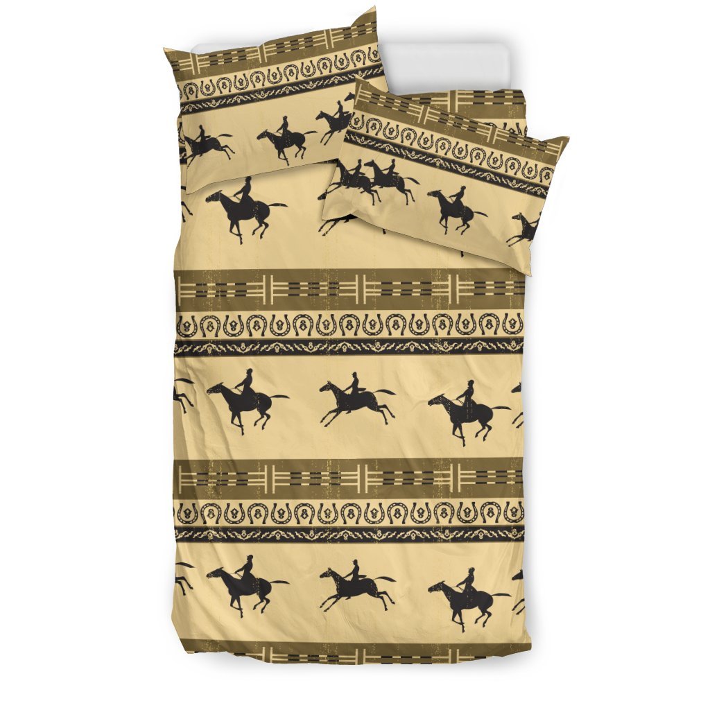 Horse Pattern Prnt Duvet Cover Bedding Set