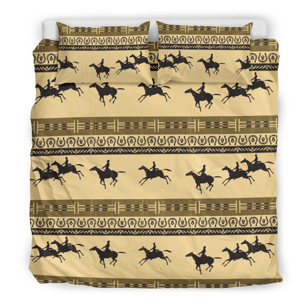 Horse Pattern Prnt Duvet Cover Bedding Set