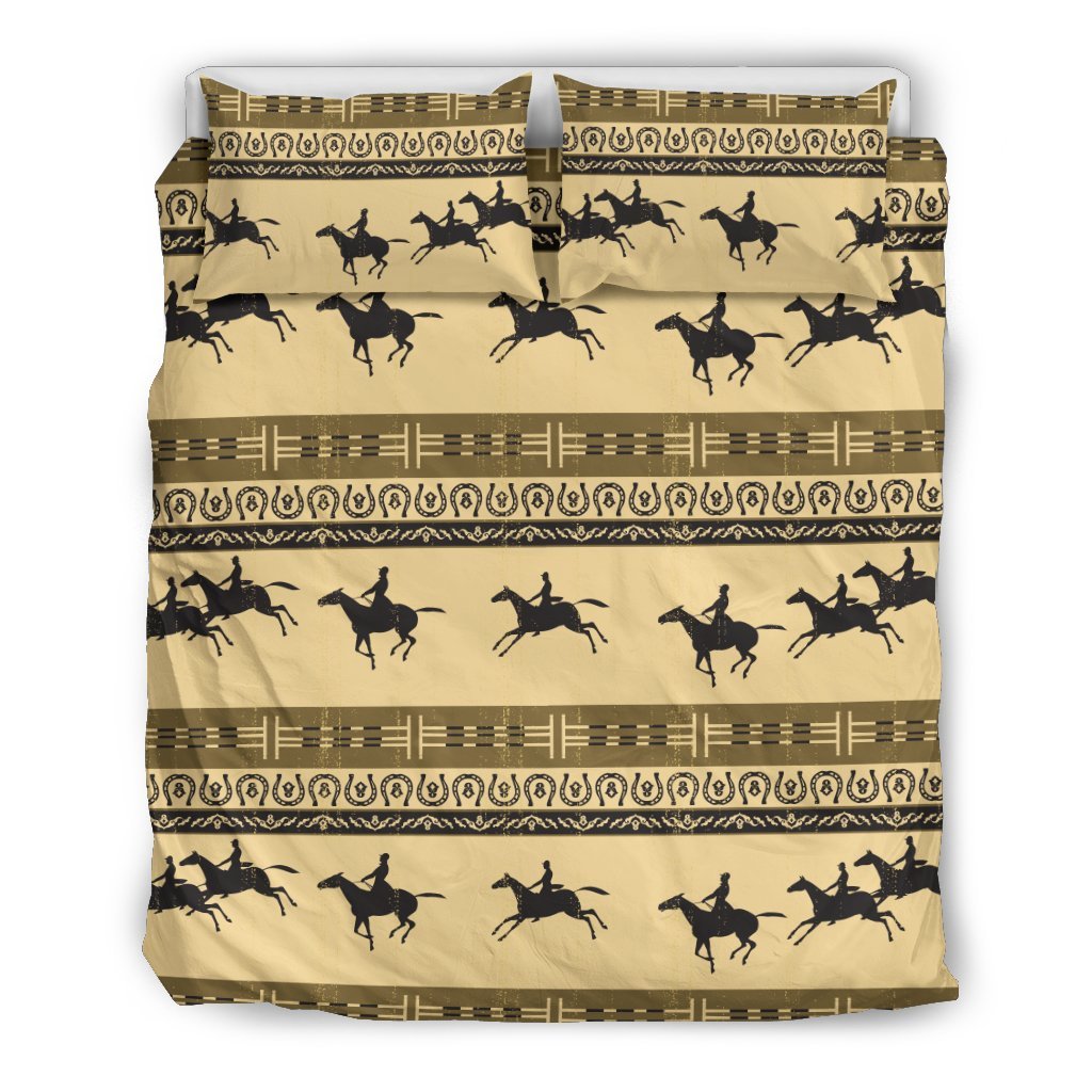 Horse Pattern Prnt Duvet Cover Bedding Set
