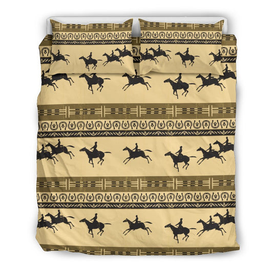Horse Pattern Prnt Duvet Cover Bedding Set