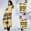 Horse Pattern Prnt Hooded Blanket-JORJUNE.COM