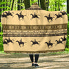 Horse Pattern Prnt Hooded Blanket-JORJUNE.COM