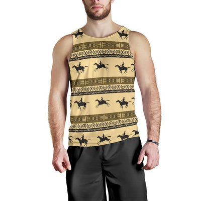 Horse Pattern Prnt Men Tank Top