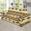 Horse Pattern Prnt Sofa Slipcover-JORJUNE.COM