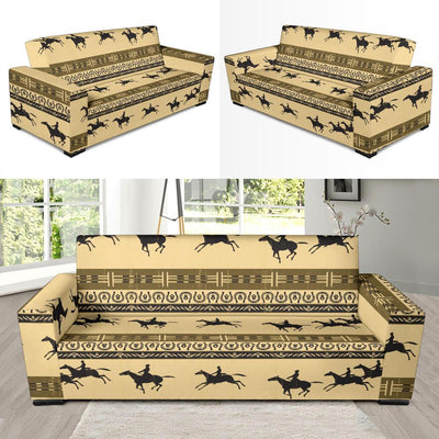 Horse Pattern Prnt Sofa Slipcover-JORJUNE.COM