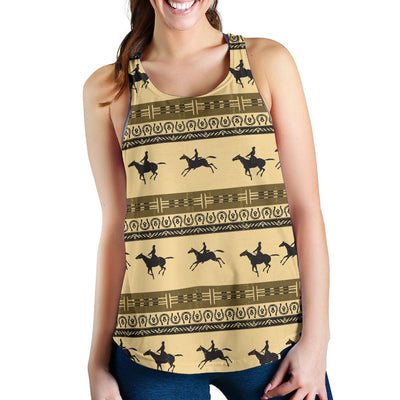 Horse Pattern Prnt Women Racerback Tank Top