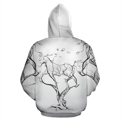 Horse Tree Design All Over Print Hoodie