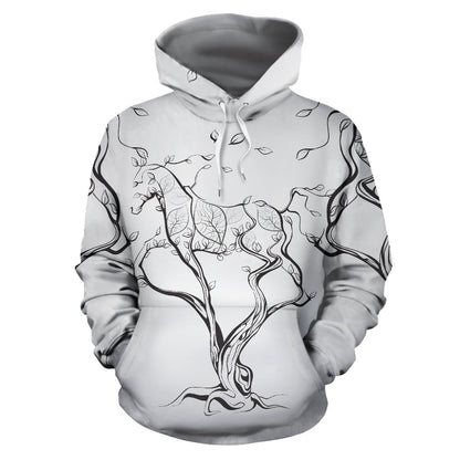 Horse Tree Design All Over Print Hoodie