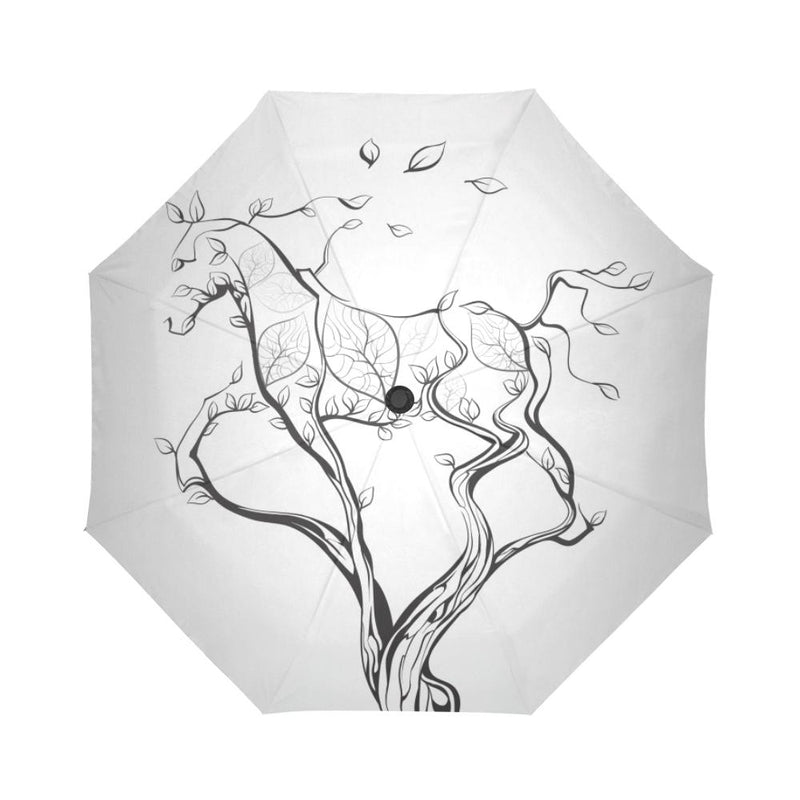 Horse Tree Design Automatic Foldable Umbrella