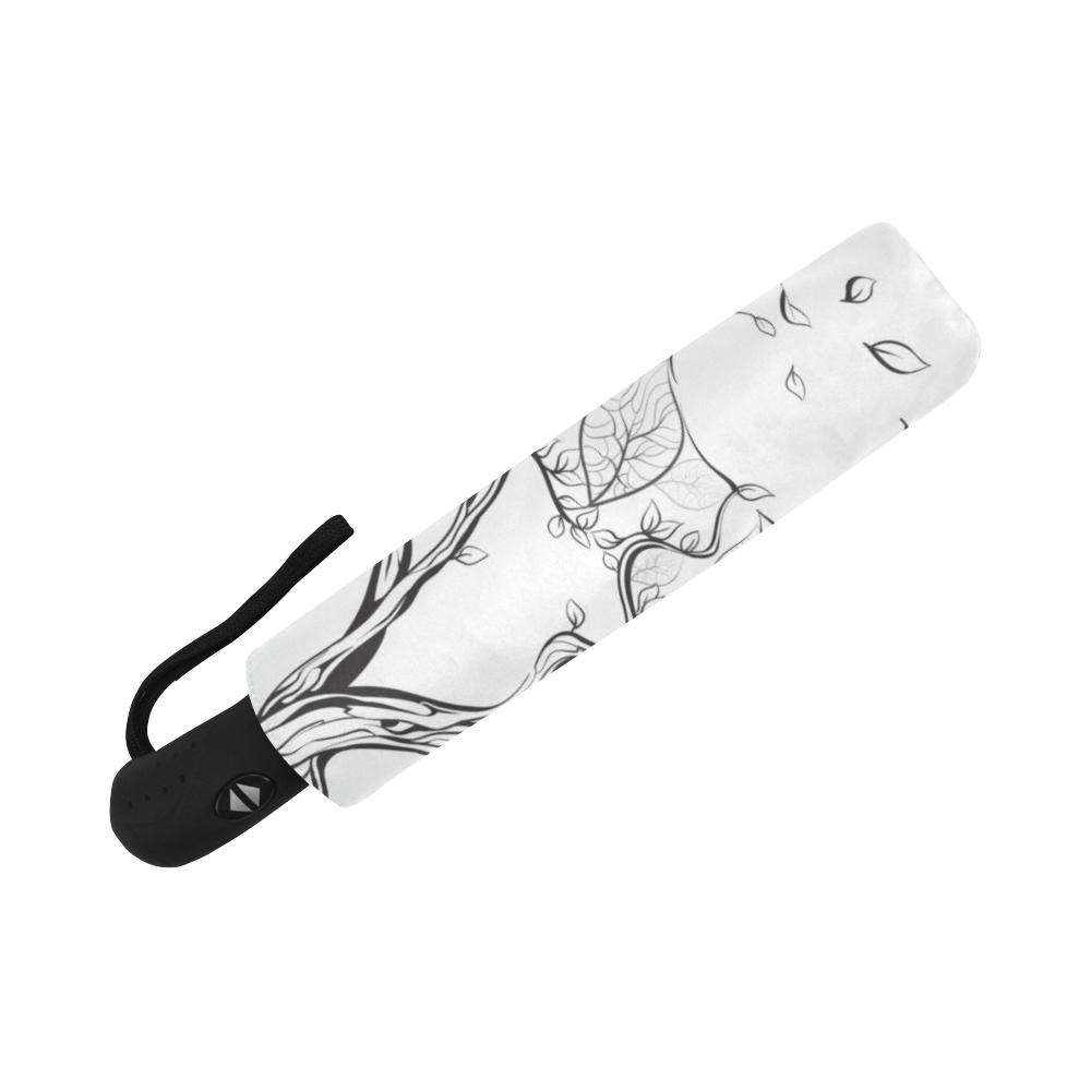 Horse Tree Design Automatic Foldable Umbrella