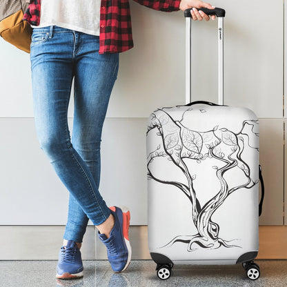 Horse Tree Design Luggage Cover Protector