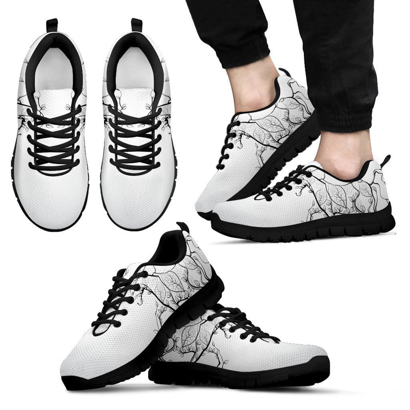 Horse Tree Design Men Sneakers