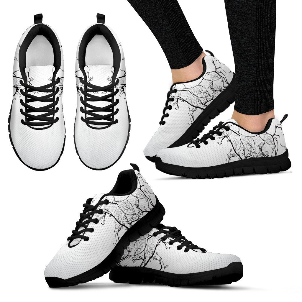 Horse Tree Design Women Sneakers