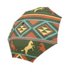 Horse Western Pattern Automatic Foldable Umbrella