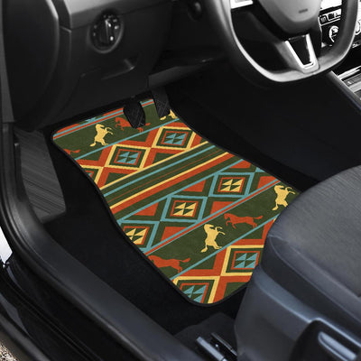 Horse Western Pattern Front and Back Car Floor Mats