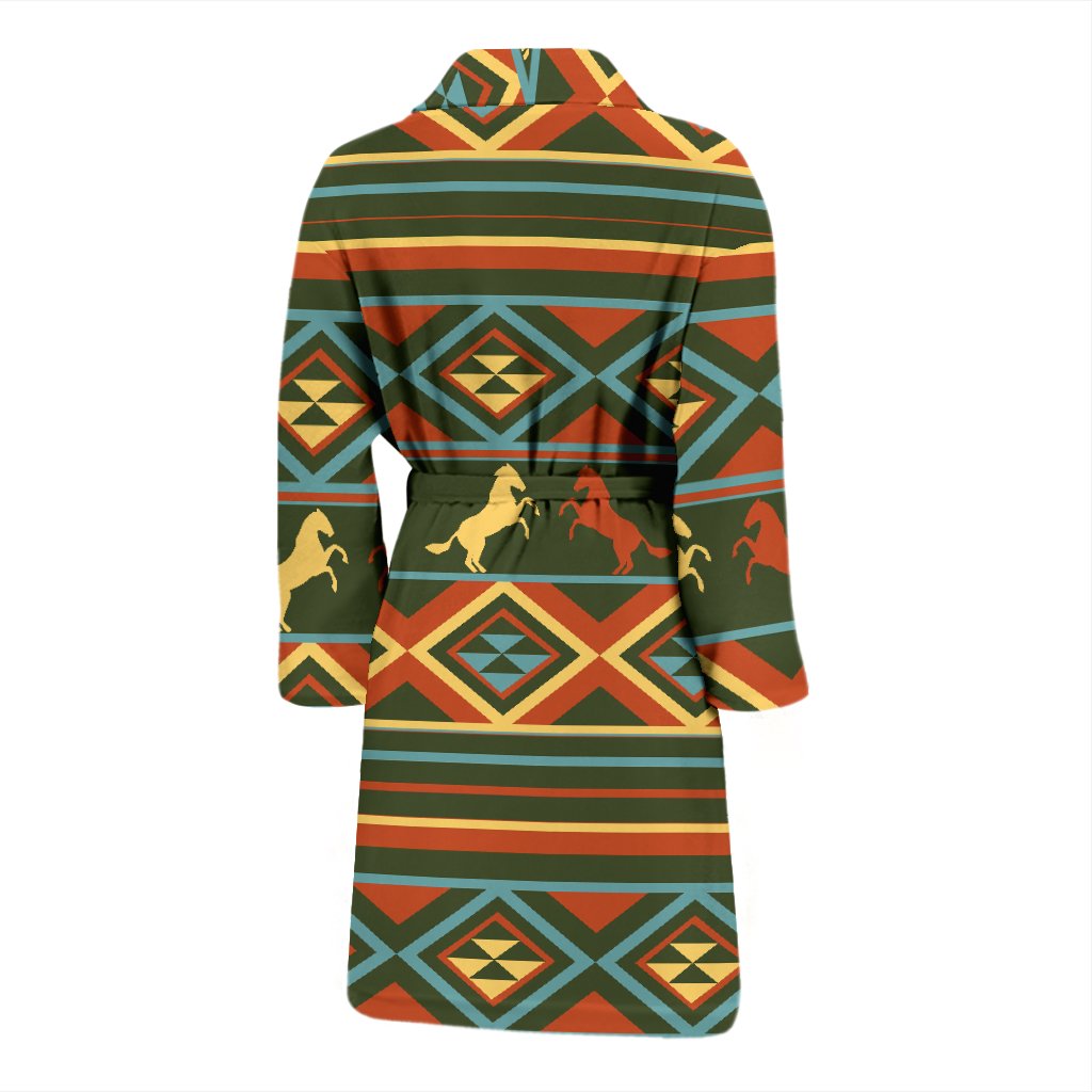 Horse Western Pattern Men Bath Robe