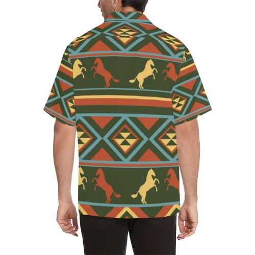 Horse Western Pattern Men Hawaiian Shirt