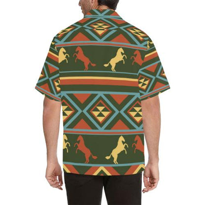Horse Western Pattern Men Hawaiian Shirt