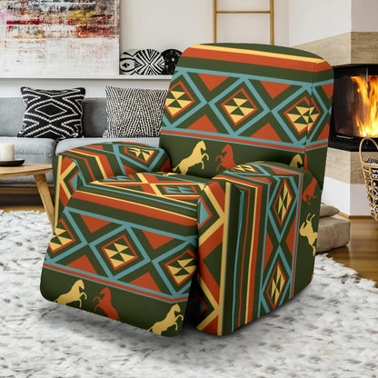 Horse Western Pattern Recliner Slipcover-JORJUNE.COM