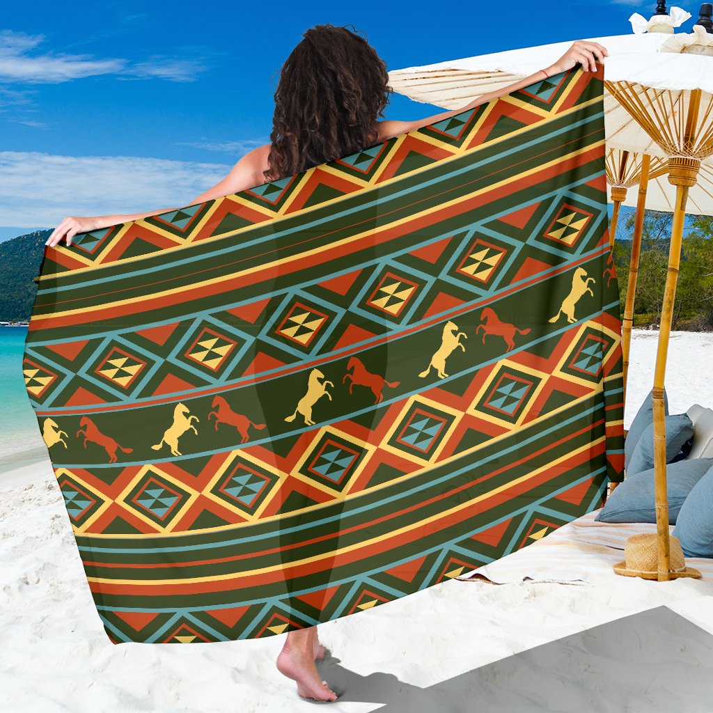 Horse Western Pattern Sarong Pareo Wrap