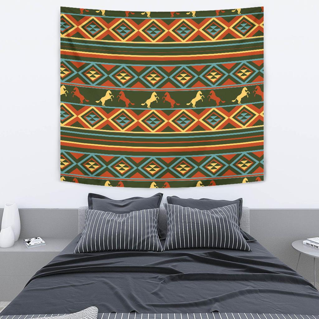 Horse Western Pattern Tapestry