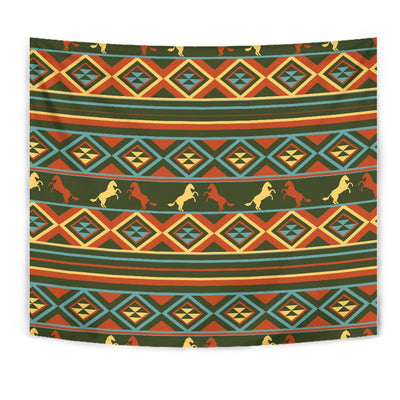 Horse Western Pattern Tapestry
