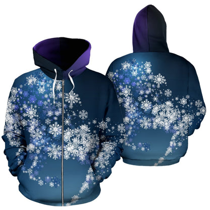 Horse Winter All Over Zip Up Hoodie