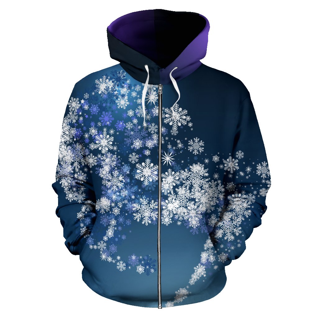 Horse Winter All Over Zip Up Hoodie