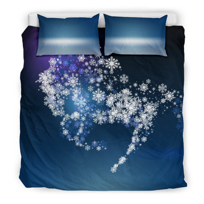 Horse Winter Duvet Cover Bedding Set