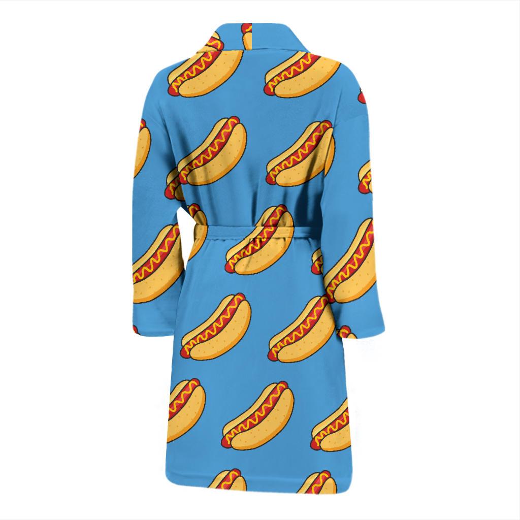 Hot Dog Pattern Print Design 02 Men Bathrobe-JORJUNE.COM