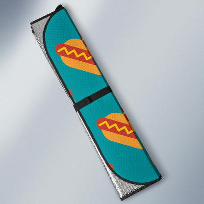 Hot Dog Pattern Print Design 03 Car Sun Shade-JORJUNE.COM